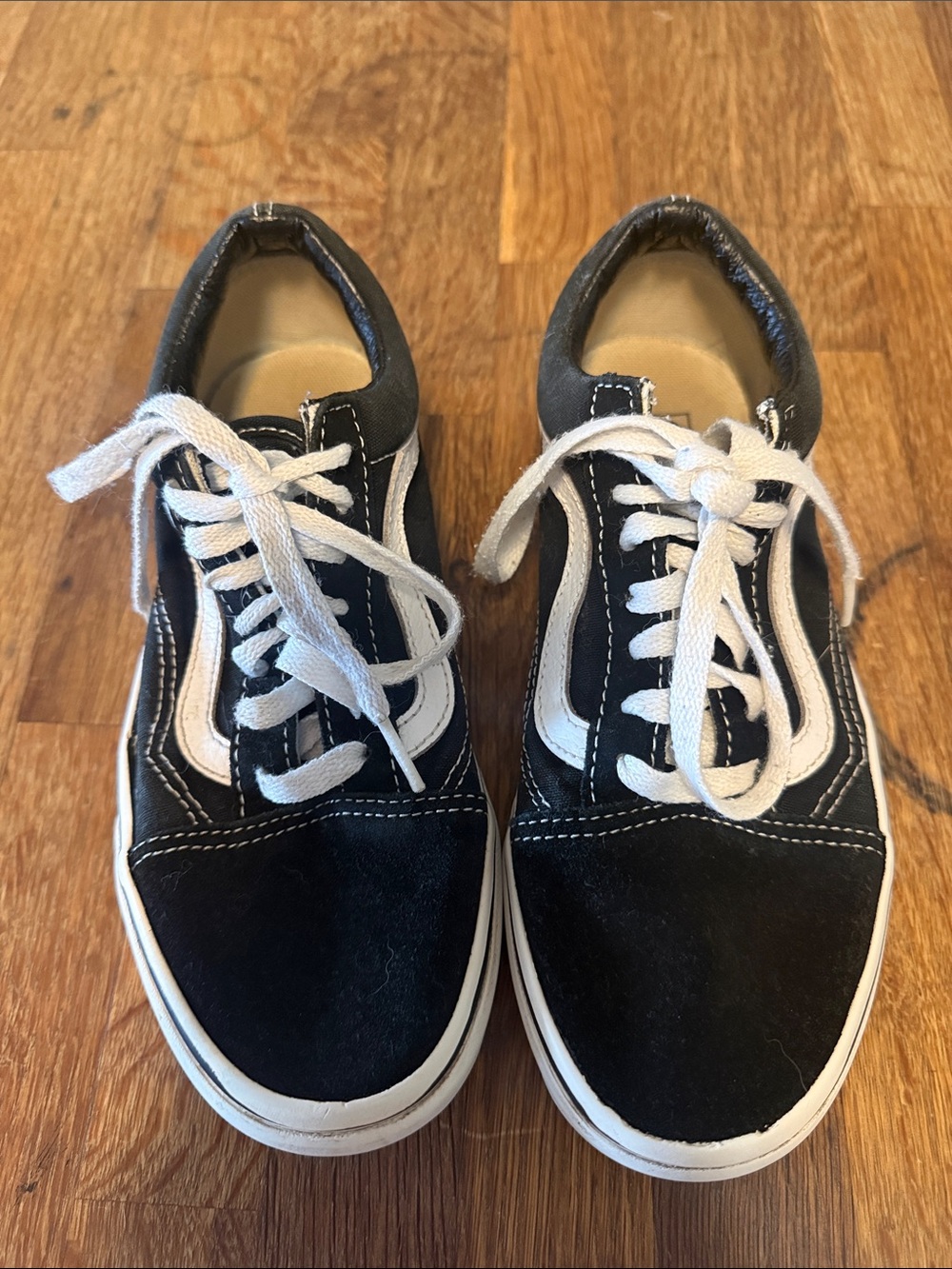 Vans Black and White Old Skool Low-Top Sneakers
